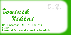 dominik niklai business card